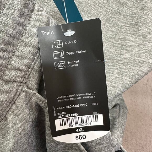 Xersion Pants Mens 4XL Big & Tall Jogger Fit Heather Gray Quick Dri Straight Leg - Picture 7 of 7